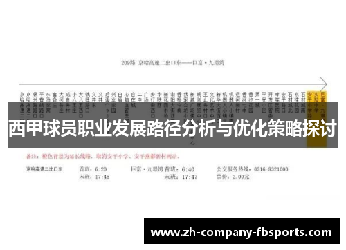西甲球员职业发展路径分析与优化策略探讨