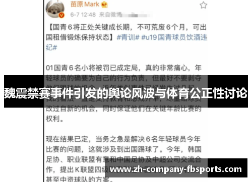 魏震禁赛事件引发的舆论风波与体育公正性讨论 魏震禁赛事件引发的舆论风波与体育公正性讨论